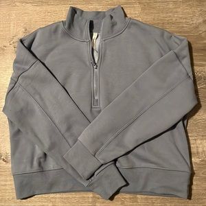 Fabletics womens large crop quarter zip